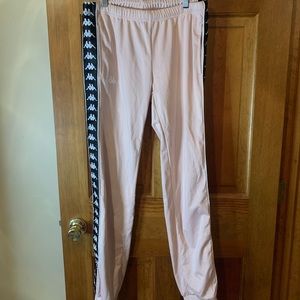 light pink kappa sweatpants